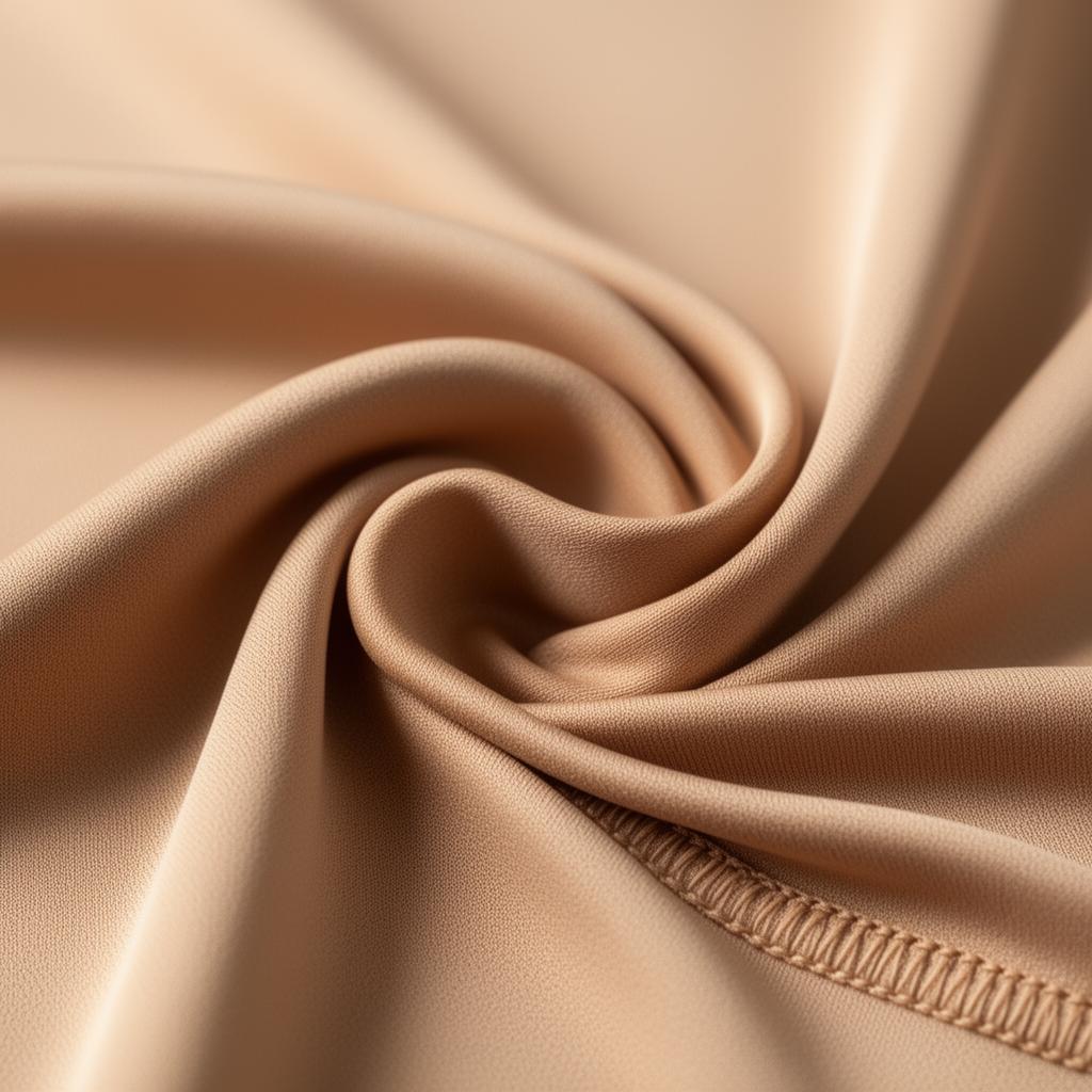 Gros plan de la matière microfibre extensible NU.DE skin, douce et soyeuse