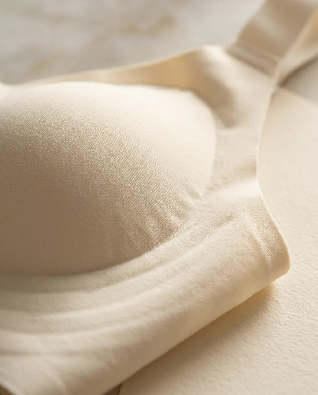 Gros plan de la maille 80% Polyamide / 20% Élasthanne NU.DE skin, douce et soyeuse